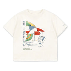 Konges Sløjd - Famo Out Of Office T-Shirt Bio-Baumwolle | Ecru