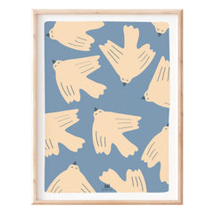 Ma petite vie - Les Oiseux Bleus Poster | Blau