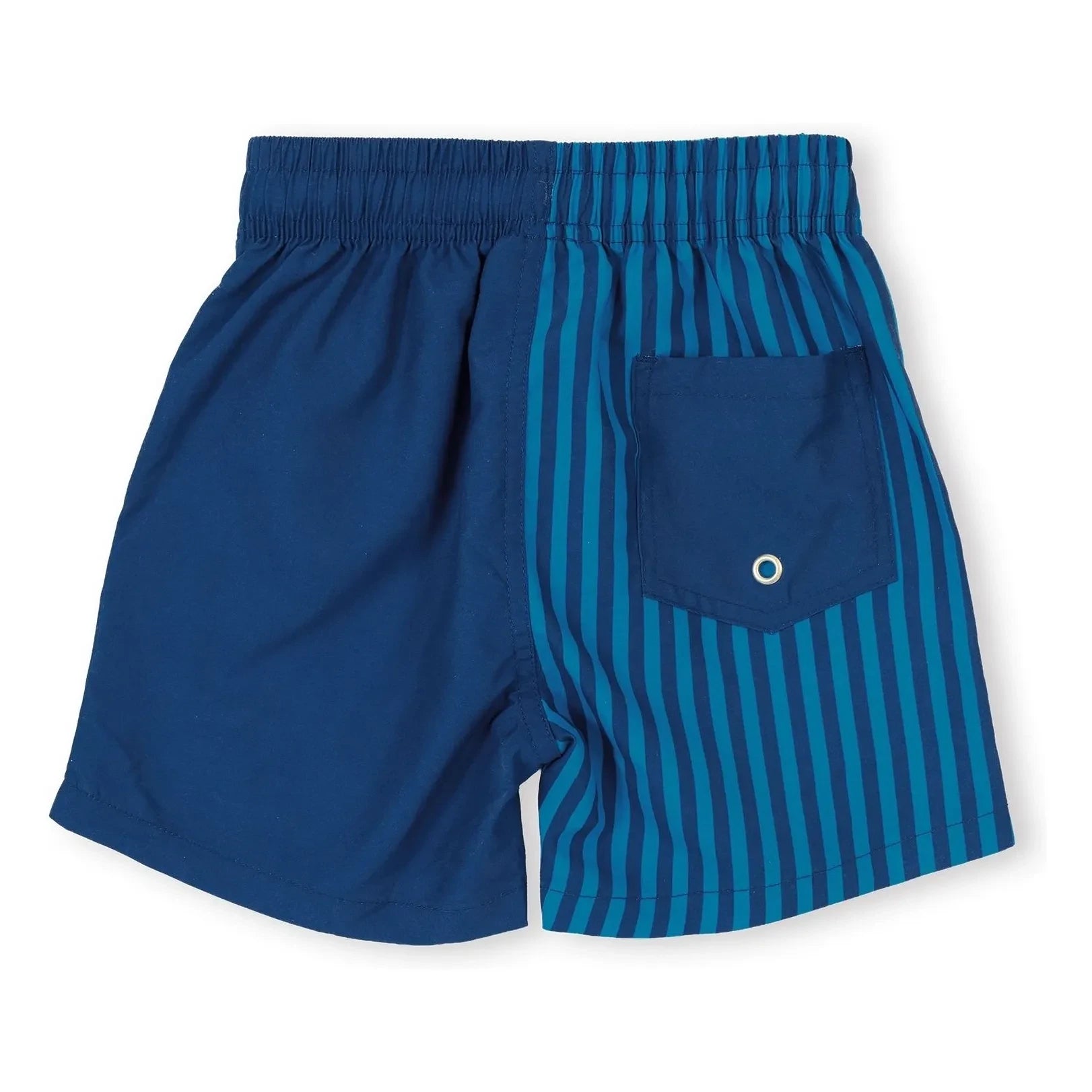 Goldie + Ace – Gestreifte Badeshorts | Blau