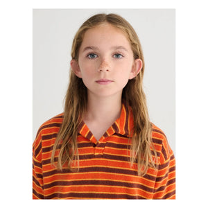 Bobo Choses - Çizgili Terry Polo | Turuncu