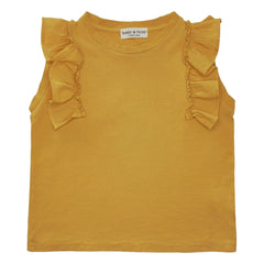 Babe & Tess - Rüschen-T-Shirt Antonella | Ocker