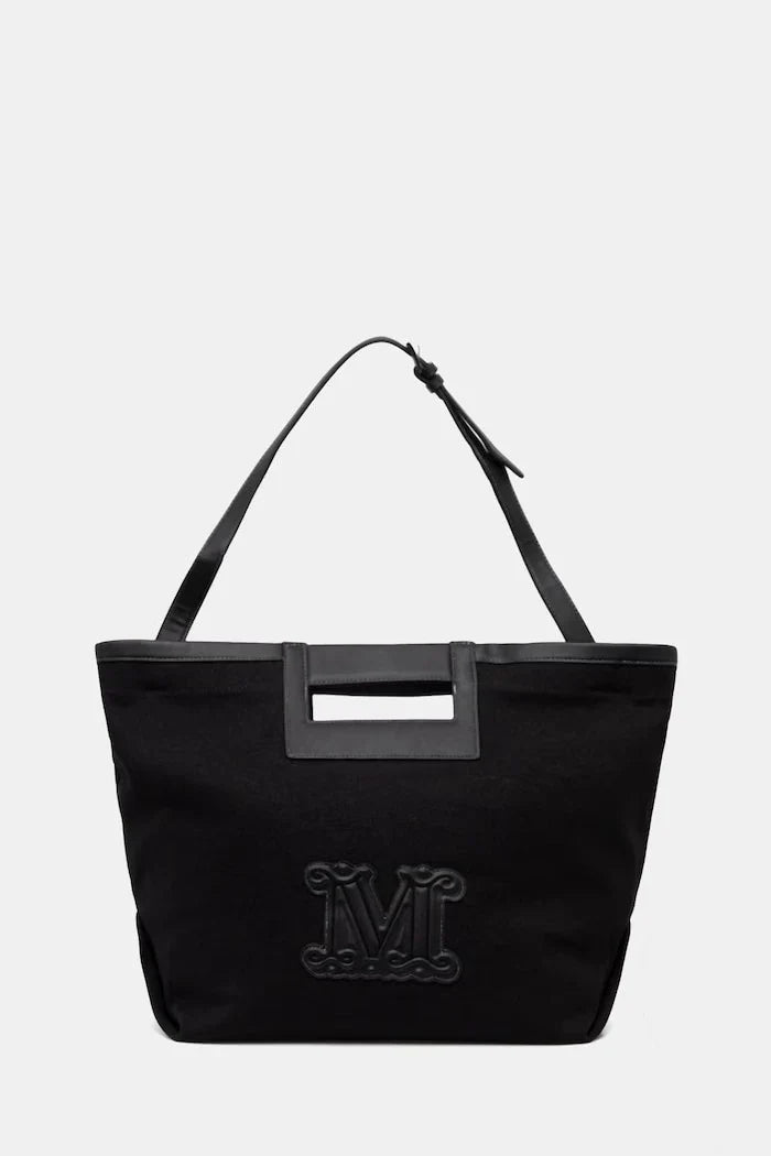 Max Mara Beachwear kadın pamuklu plaj çantası ECRU