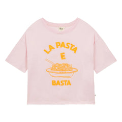 a.p - Pasta e Basta T-Shirt aus Bio-Baumwolle | Puderrosa