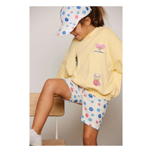 Mini Rodini - Hayvanlı Organic Cotton Sweat Patch | Sarı