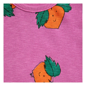 Bobo Choses - Embossed T-Shirt Organic Cotton | Orange | Purple