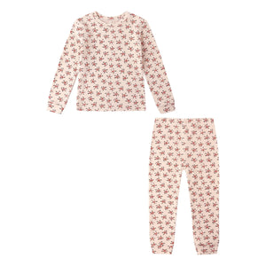 Rylee + Cru - Holly Berry Schlafanzug aus Bio-Baumwolle | Puderrosa