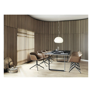Muuto - Kolçaklı Fiber Deri Sandalye | Konyak