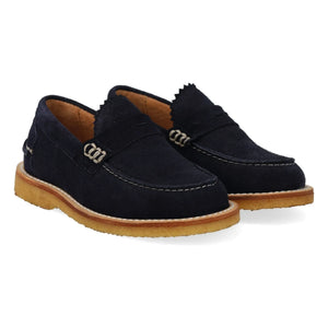 Angulus - Suede Loafers | Navy