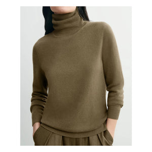 Bompard – Klassischer Kaschmir-Rollkragenpullover | Beige