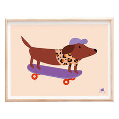 Ma petite vie - Kaykay Yapan Köpek Posteri
