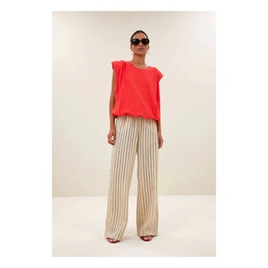 By Bar - Joan Pants Striped | White