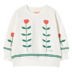 Tinycottons – Sweatshirt aus Bio-Baumwolle mit Blumenmuster | Weiß