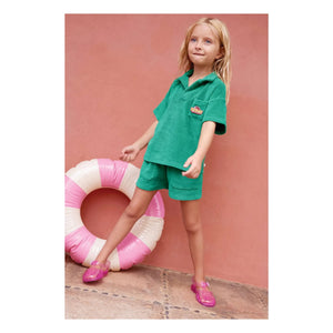 Bonton - Nono Handtuch-Shorts | Smaragdgrün