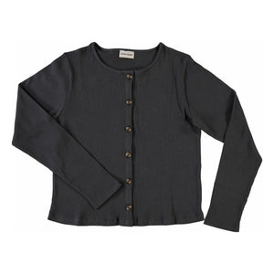 Poudre Organic - Hélénie Ribbed Cardigan - Women's Collection | Black