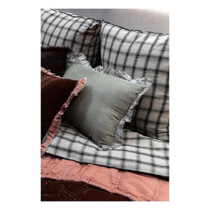 Le Monde Sauvage – Highland Washed Leinen-Bettbezug | Weiß
