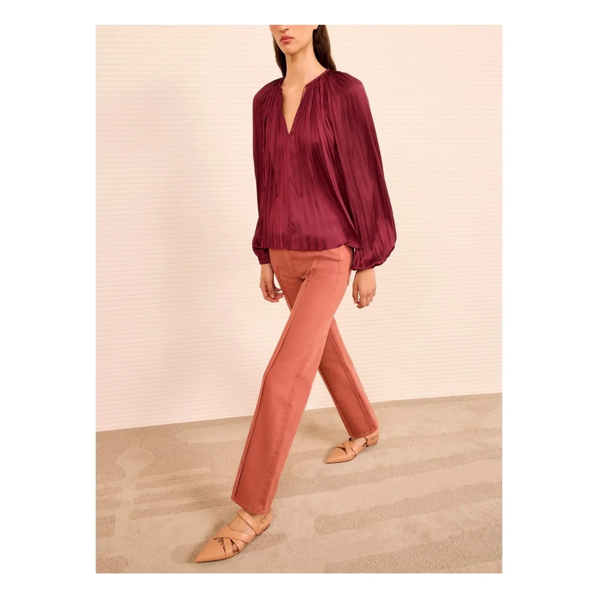 Ulla Johnson - Electra bluz | Bordo