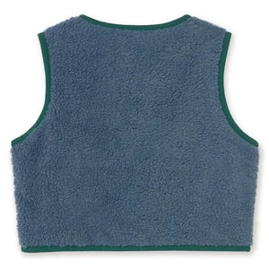 Tinycottons – Ärmellose Sherpa-Jacke von Oies | Blau