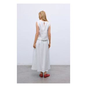 the new society - Melissa Linen Skirt | White