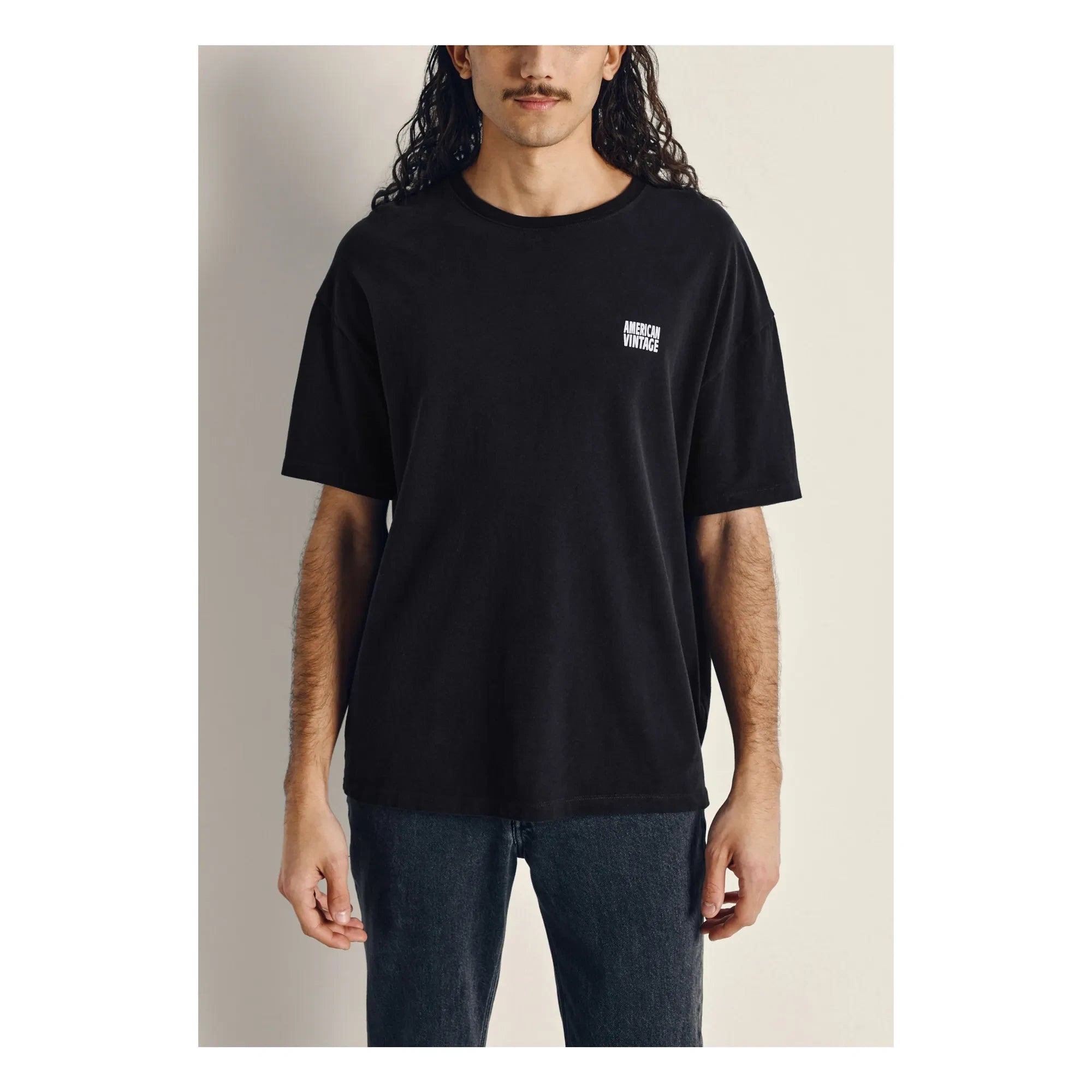 American Vintage - Rundhals-T-Shirt | Schwarz