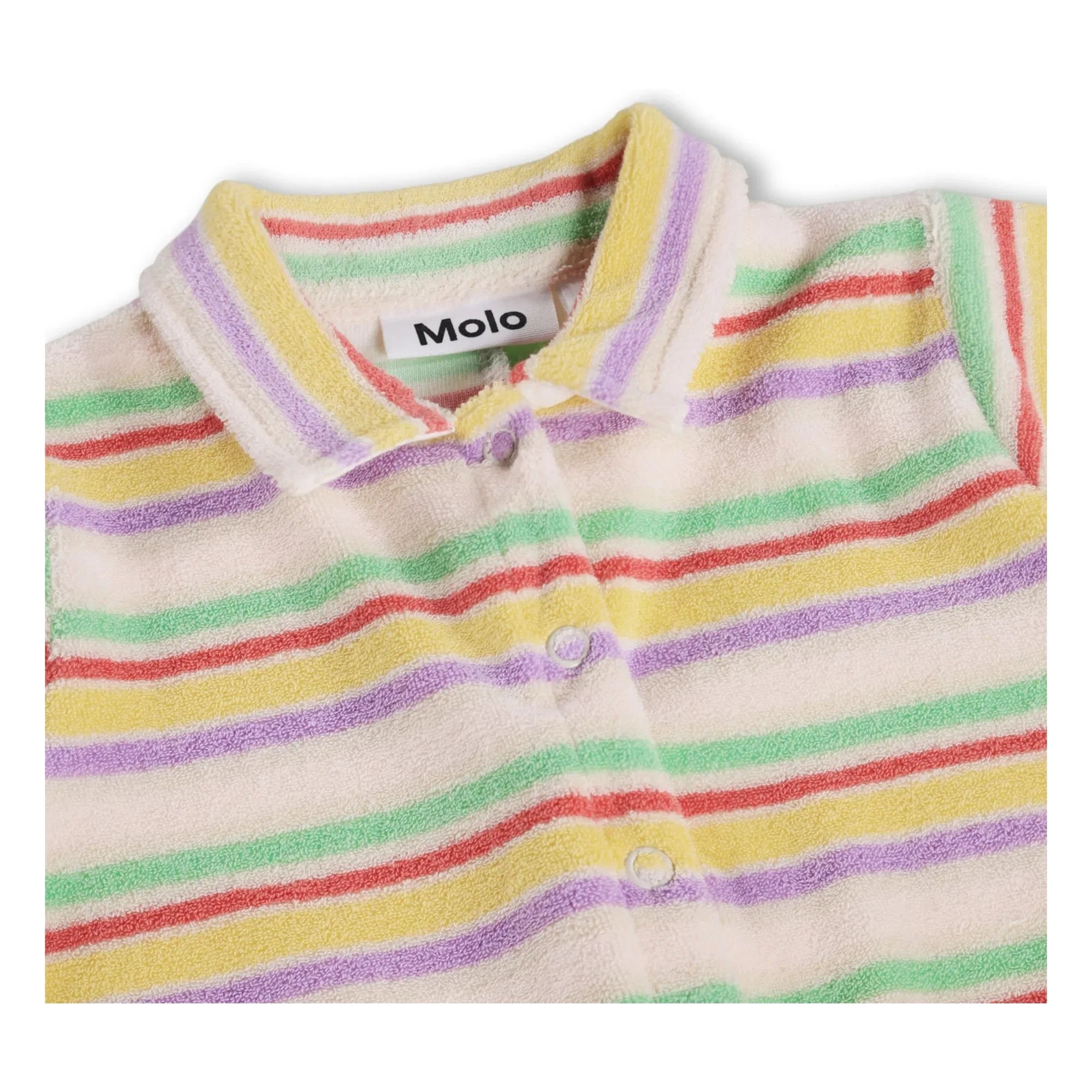 Molo - Fawn Çizgili Organik Pamuklu Tulum | Ecru