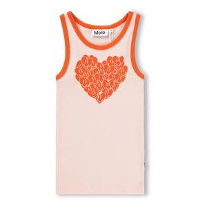 Molo - Rosie Hearts Bio-Baumwoll-Tanktop | Hellrosa