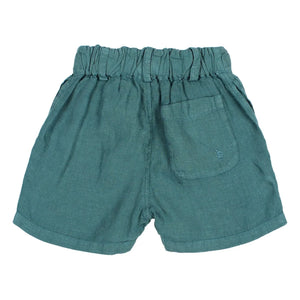 Búho - Bermuda-Shorts aus Leinen | Pfauenblau