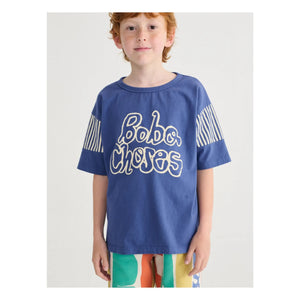 Bobo Choses - Bobo Choses Striped Organic Cotton T-Shirt | Blue