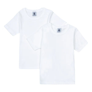 Petit Bateau - 2'li Organik Pamuklu Tişört Seti | Beyaz