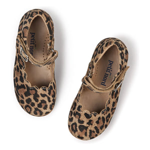 Petit Nord - Scallop Mary Jane Leopar | Kahverengi
