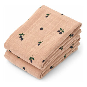 Liewood - Lewis Nappies - 2'li Set | Mini Berry/Pale Tuscany