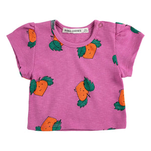 Bobo Choses - Embossed T-Shirt Organic Cotton | Orange | Purple