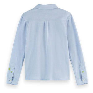 Scotch & Soda - Two-tone pique shirt | Blue