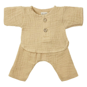 Minikane - Vestiaire Doll - Andrea Cotton Gauze Set | Latte