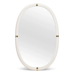 The Socialite Family - Marcello lacquered polished wood mirror | Cream