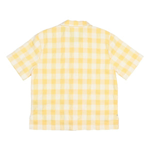 Búho – Gingham Seersucker Bio-Baumwollhemd | Gelb