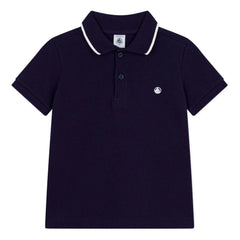 Petit Bateau - Organik pamuk polo tişört | Gece mavisi