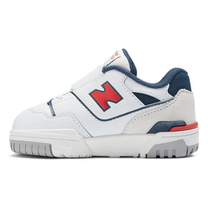 New Balance - Elastik Bağcıklı ve Cırt Cırtlı Sneakers 550 | Beyaz