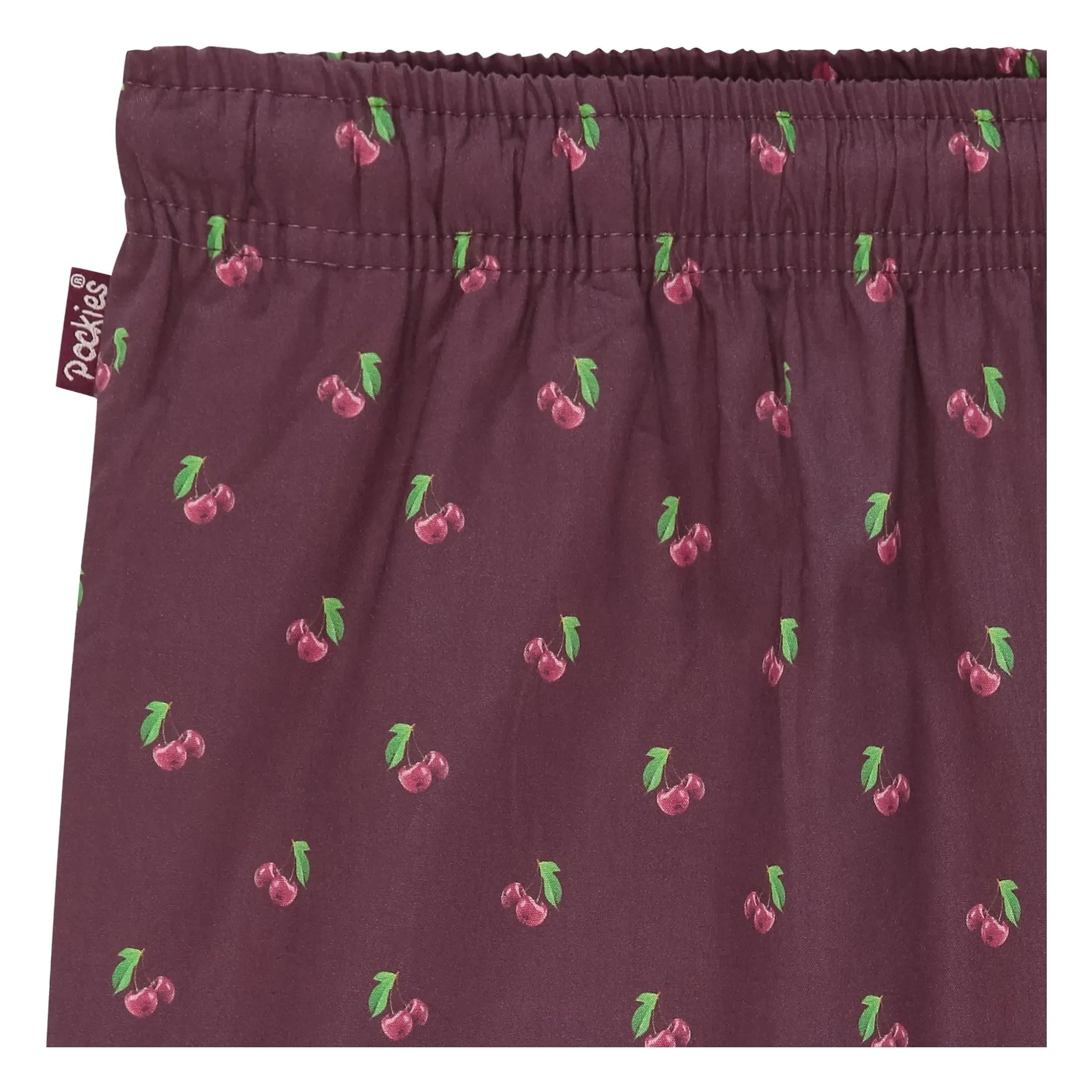 Pockies – Schlafhose mit Kirschmuster | Kirschrot