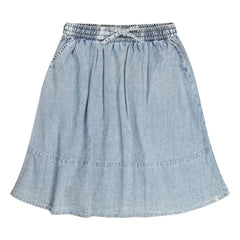 Tumble N'Dry - Yıkanmış mavi Denim Piron etek