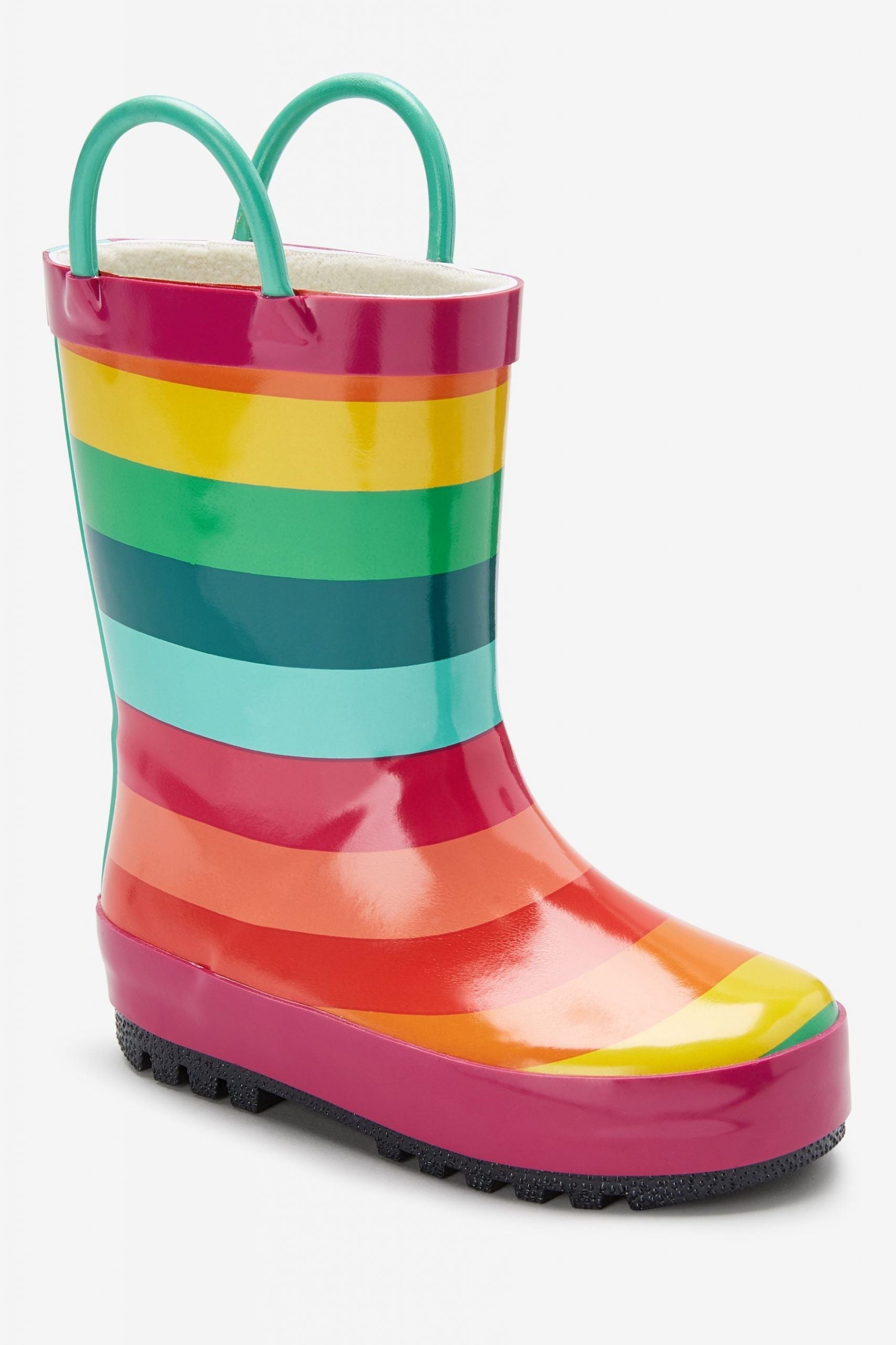 Dinossi - Rainbow Kinder Regen- und Winterstiefel mit Griffen - 28