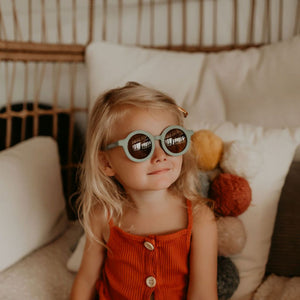 Dinossi - Sürdürülebilir Çocuk Güneş Gözlüğü Yuvarlak Model - Kahverengi