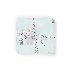 Done by Deer Burp Cloth 2 Pack - Playground Blue-Muslin Squares-Playground Blue- | Natural Baby Shower