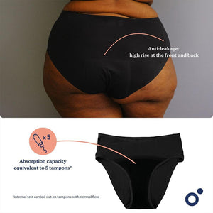Doomoo Flowly Postpartum Recovery 2 in 1 Underwear - Black-Maternity Underwear-Black-3XL/4XL/5XL | Natural Baby Shower