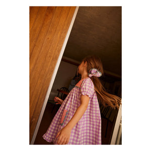 Hello Simone - Louisette Kareli elbise | Pembe