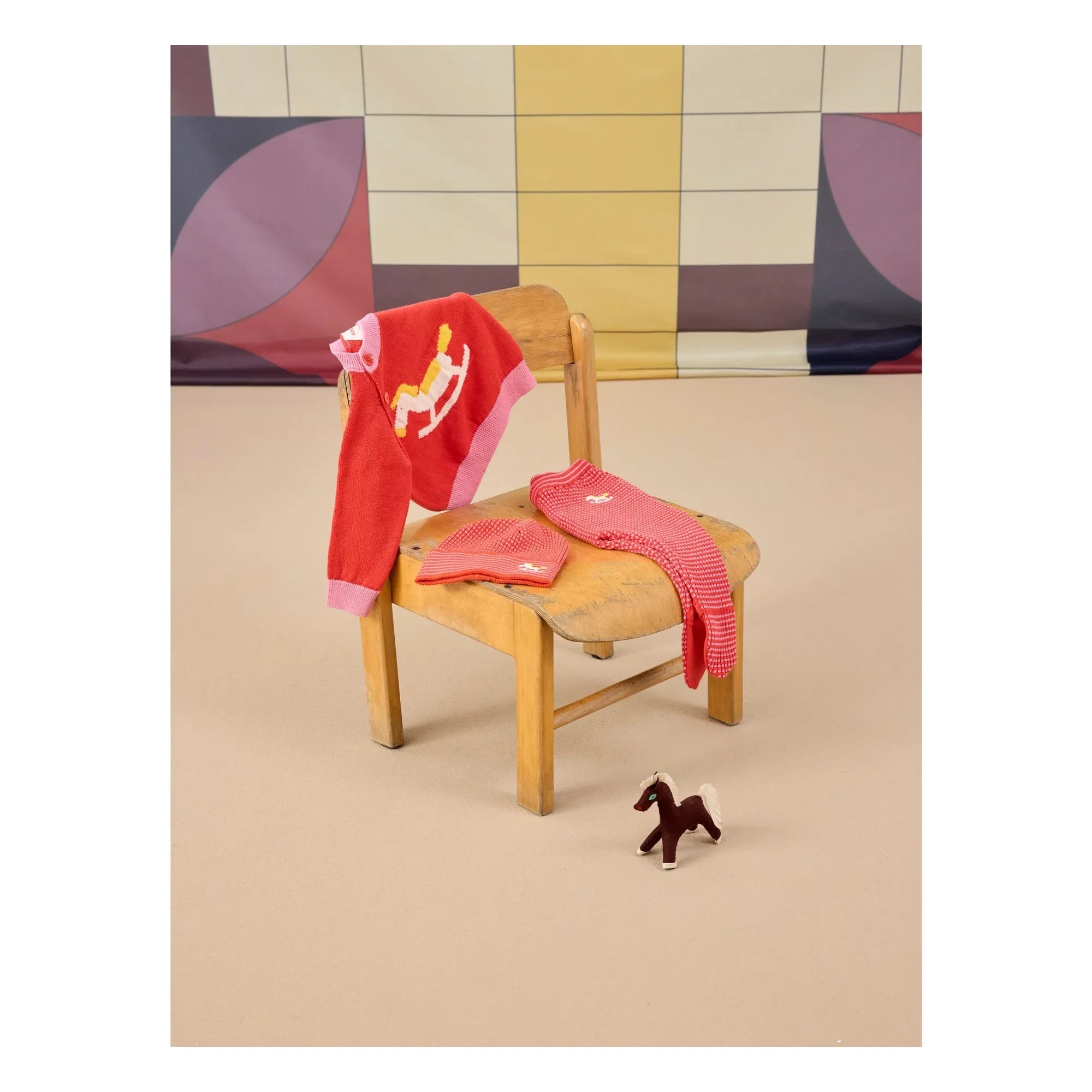 Bobo Choses - Schaukelpferd-Pullover aus Bio-Baumwolle | Rot