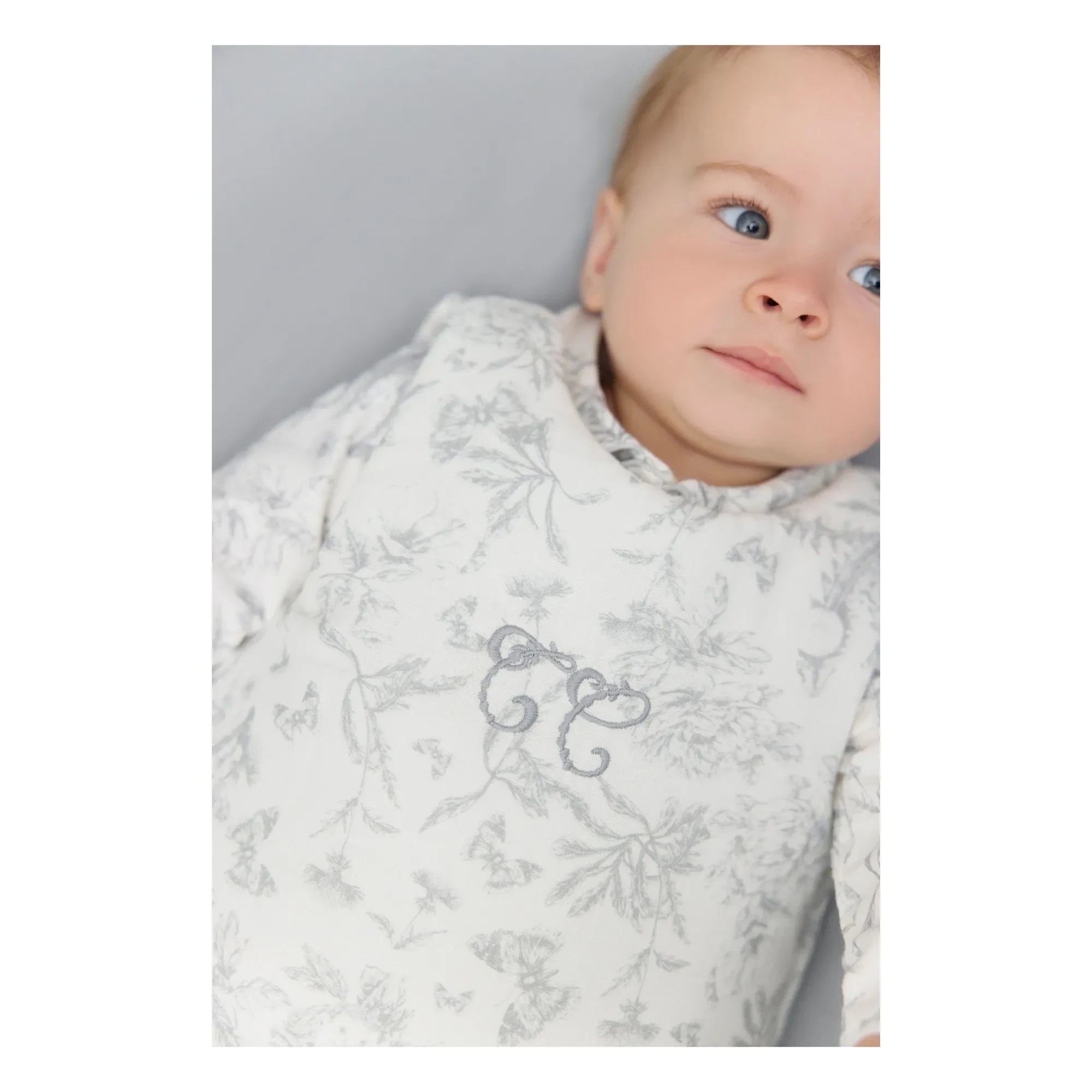 Tartine et Chocolat - Toile de Jouy Schlafsack | Grau