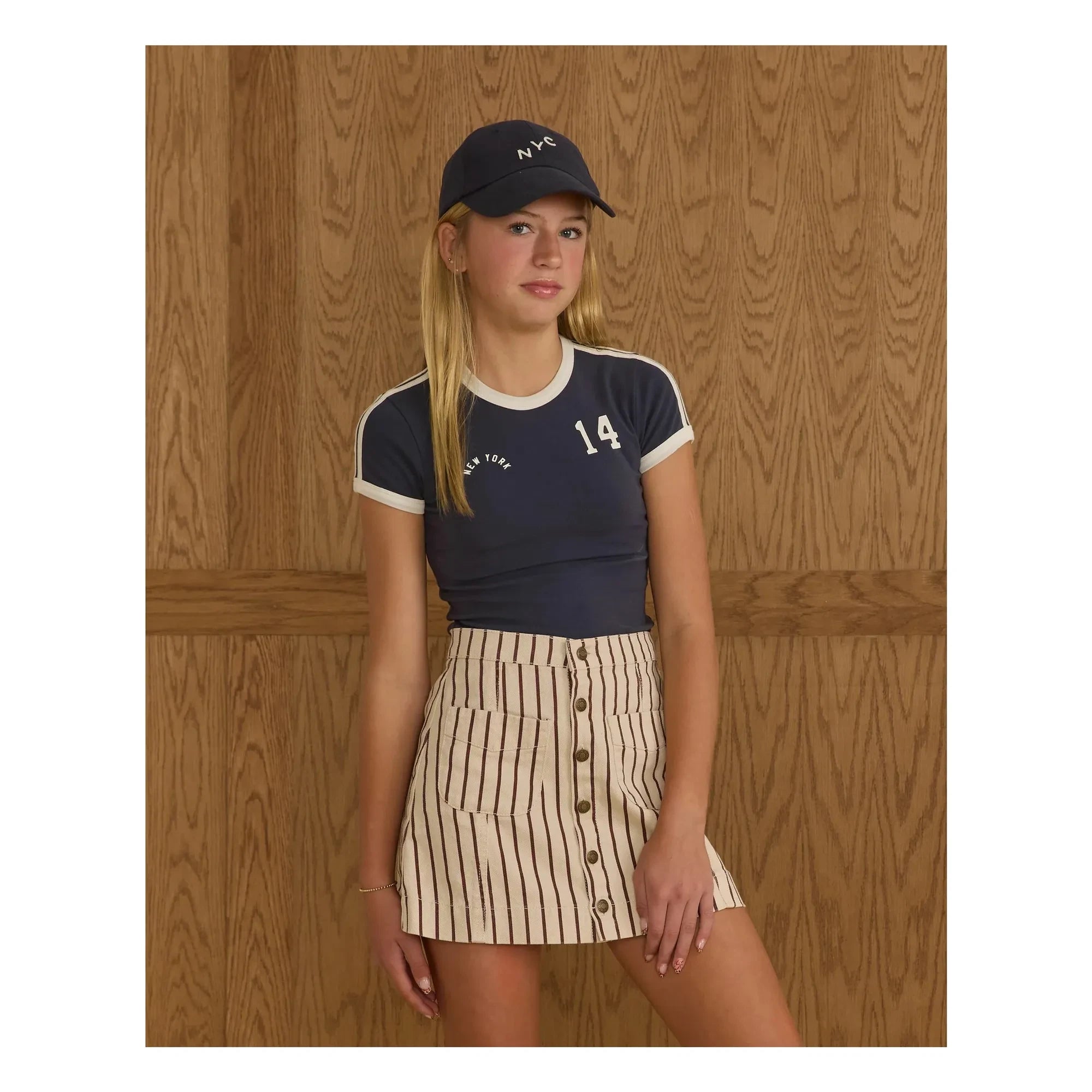 Rylee + Cru - Baby-T-Shirt in Marineblau