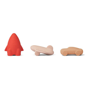 Liewood - Jacob Doğal Kauçuk Oyuncaklar - 3'lü Set | Toz Pembe