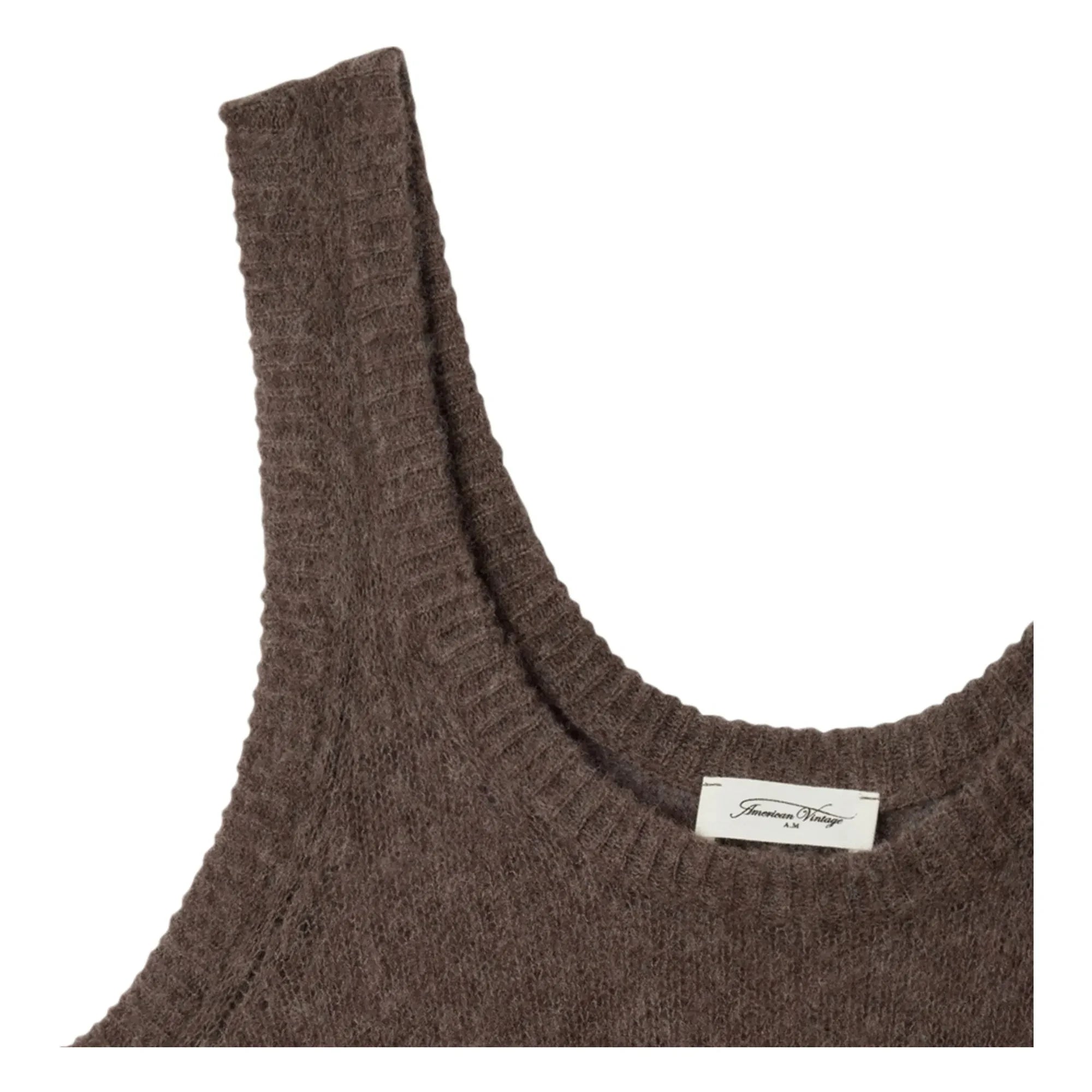 American Vintage - Bodyrow Cashmere and Wool Tank Top | Brown