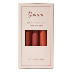 YOLAINE - Dudak Kalemleri - Nude Tonları - 3’lü Set